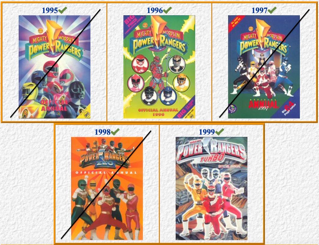 Power Rangers Annuals, Hobbies & Toys, Books & Magazines, Fiction & Non ...