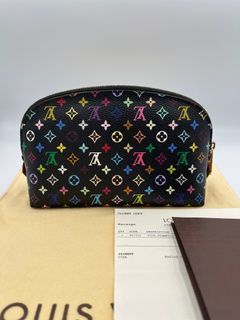 Lot - A Louis Vuitton x Takashi Murakami Alma Monogram PM Black Multicolour  handbag with original dust bag