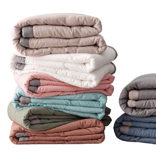 Premium Cotton Blanket Single Queen King Size Air Conditioning Quilt Japanese Minimalist Style Furniture Home Living Bedding Towels on Carousell