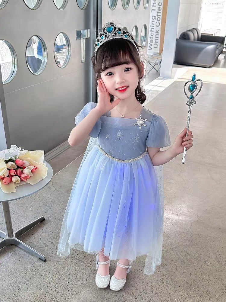 Preorder Princess Elsa dress include cape and cancan with light Babies Kids Babies Kids Fashion on Carousell