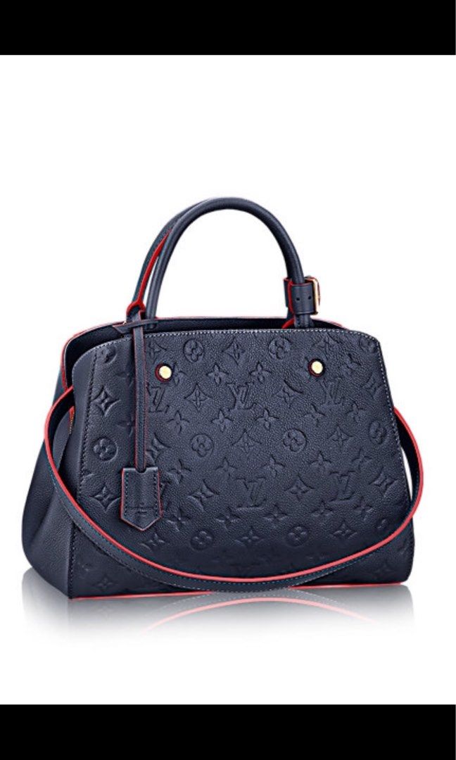 Pre-Owned Louis Vuitton Empreinte Montaigne GM in Marine and Rouge
