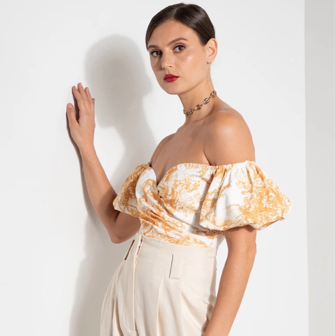 Puffy off the shoulder top 2025