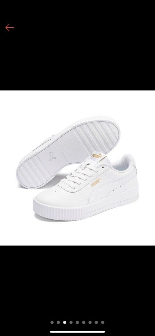 Puma women's white and gold shoes cheap