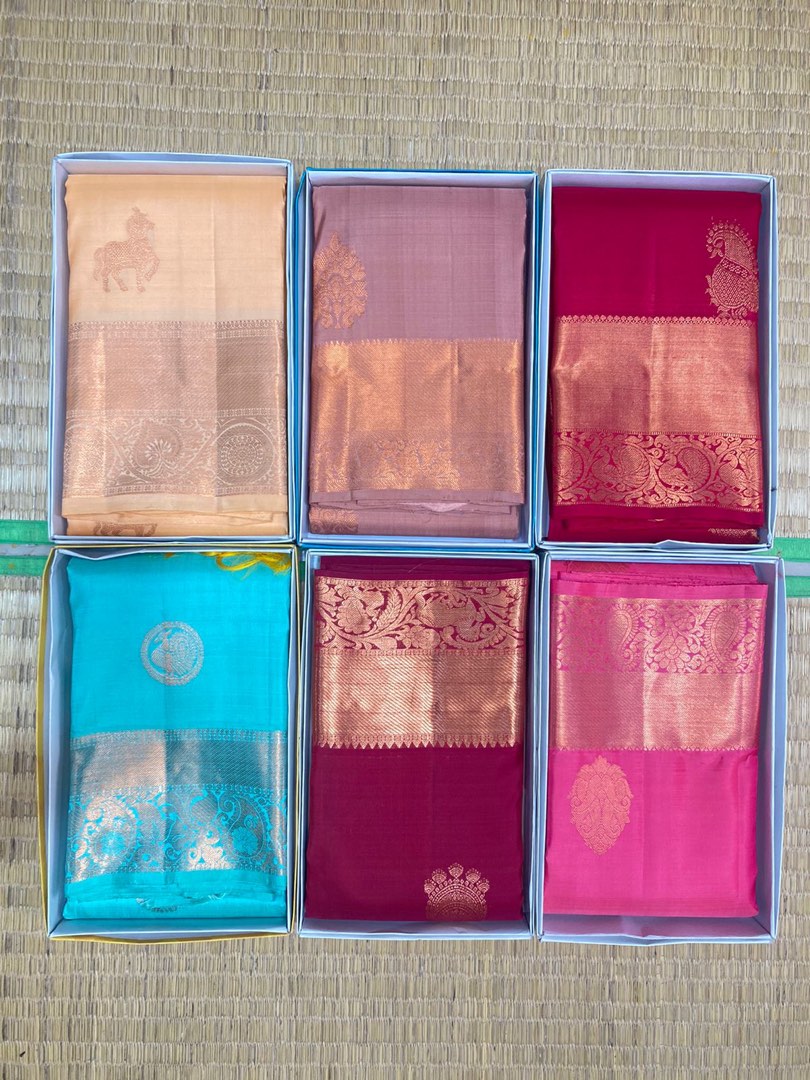 Pure Kanjipuram Pattu Sarees Women s Fashion Dresses Sets