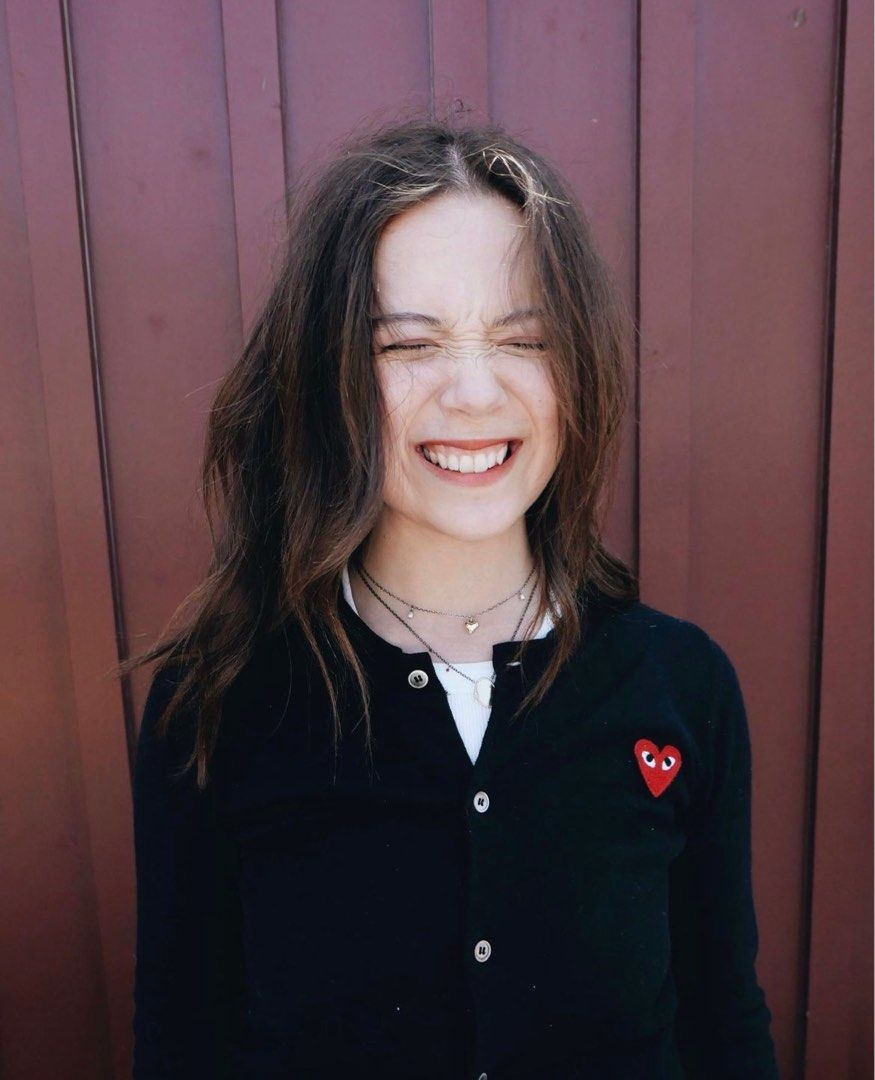 RARE Authentic CDG Play Red Heart Emblem V Neck Wool Sweater Comme