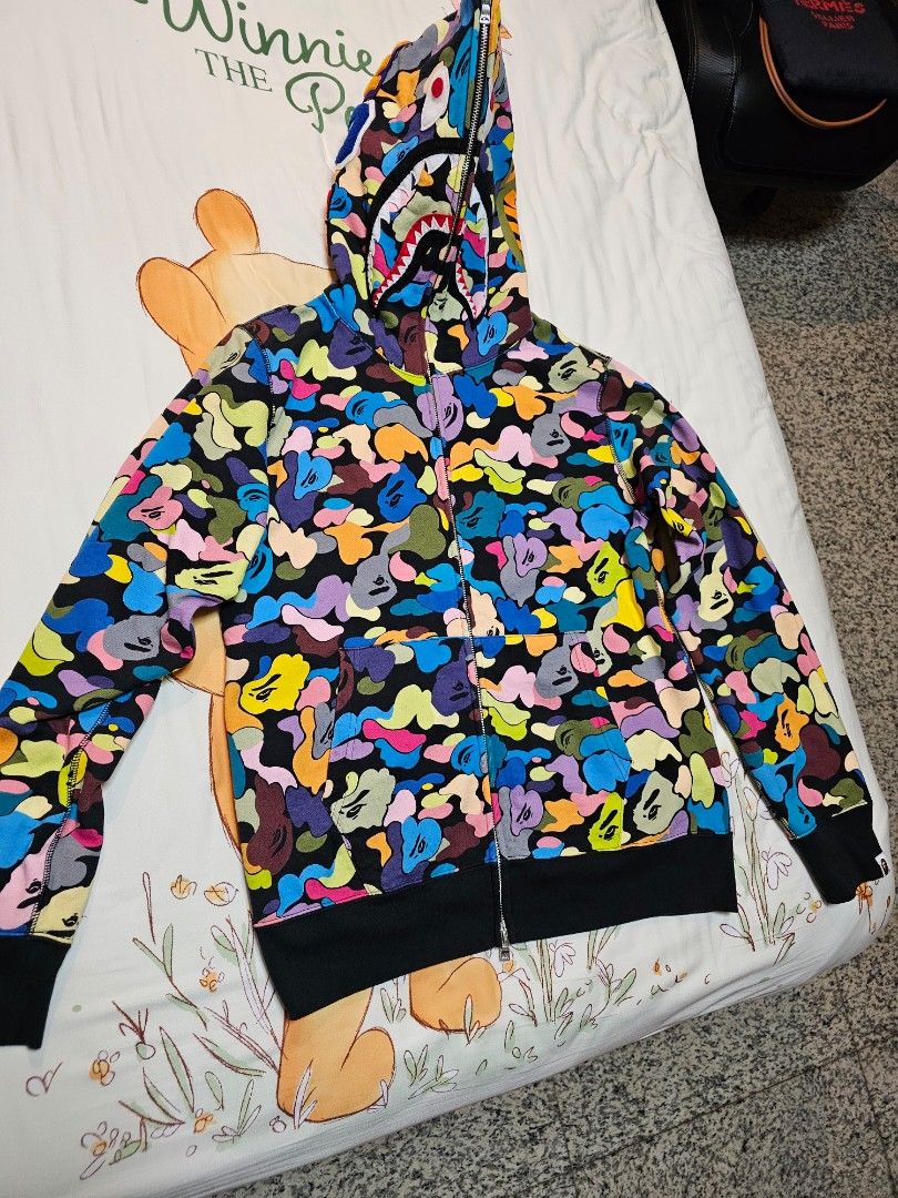 Bape shark hoodie multi camo store