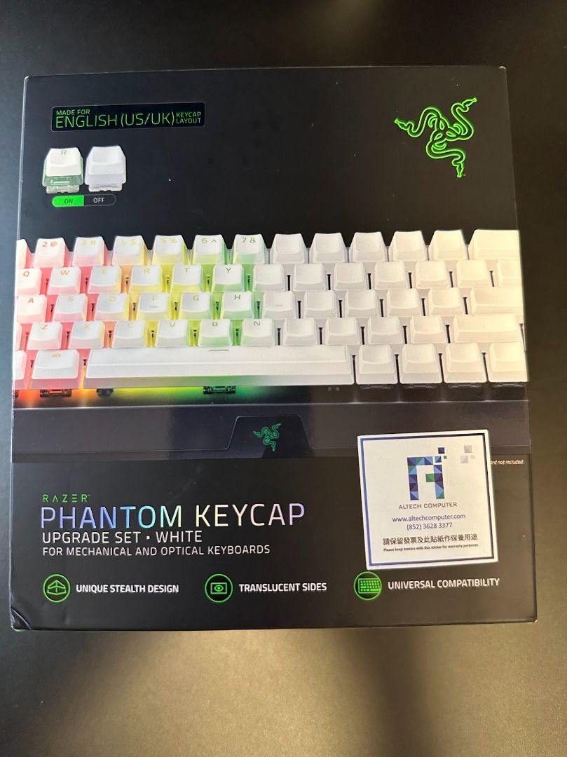 Razer Phantom Keycap Upgrade Set White, 電腦＆科技, 電腦周邊及配件