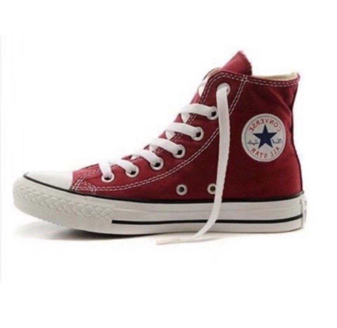 red converse Women s Fashion Footwear Sneakers on Carousell