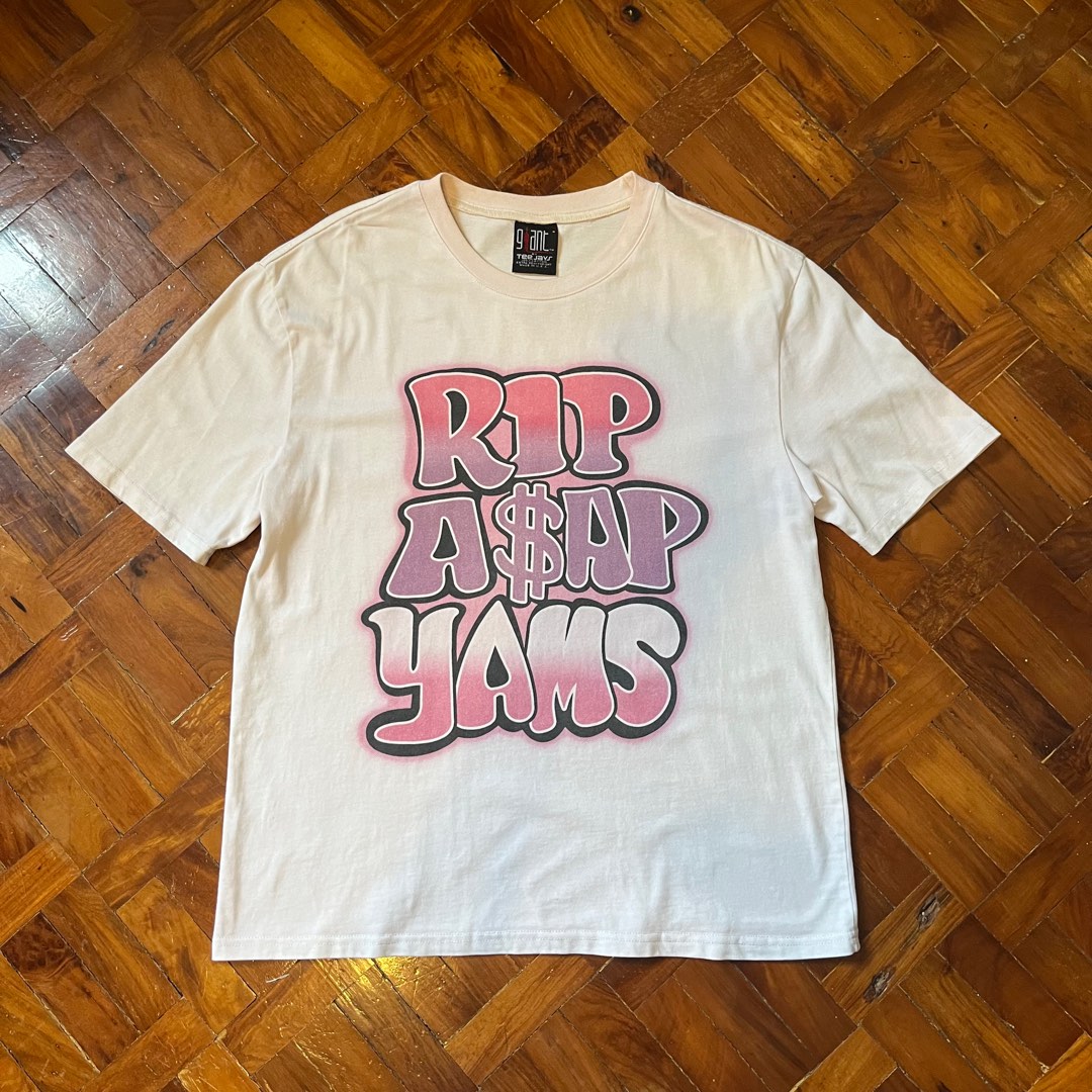 RIP ASAP YAMS SHIRT GIANT TAG rap tee, Men's Fashion, Tops & Sets
