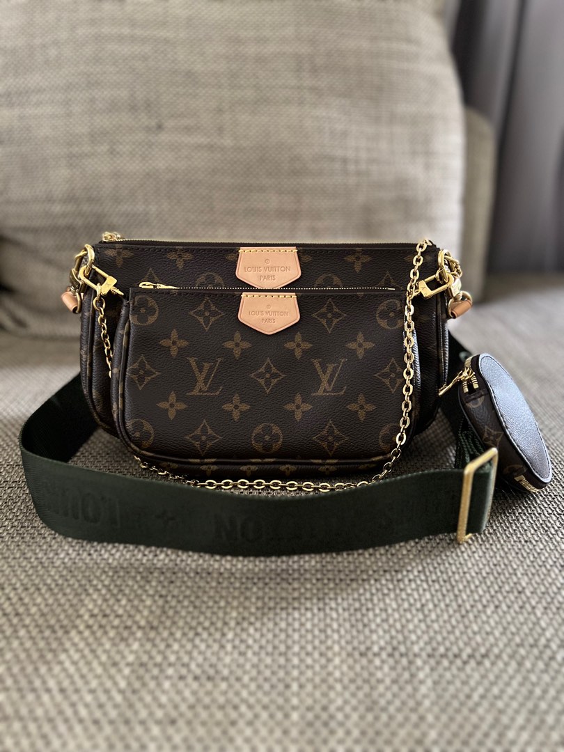 SALE Authentic Louis Vuitton Monogram Multi Pochette Accessoires Khaki