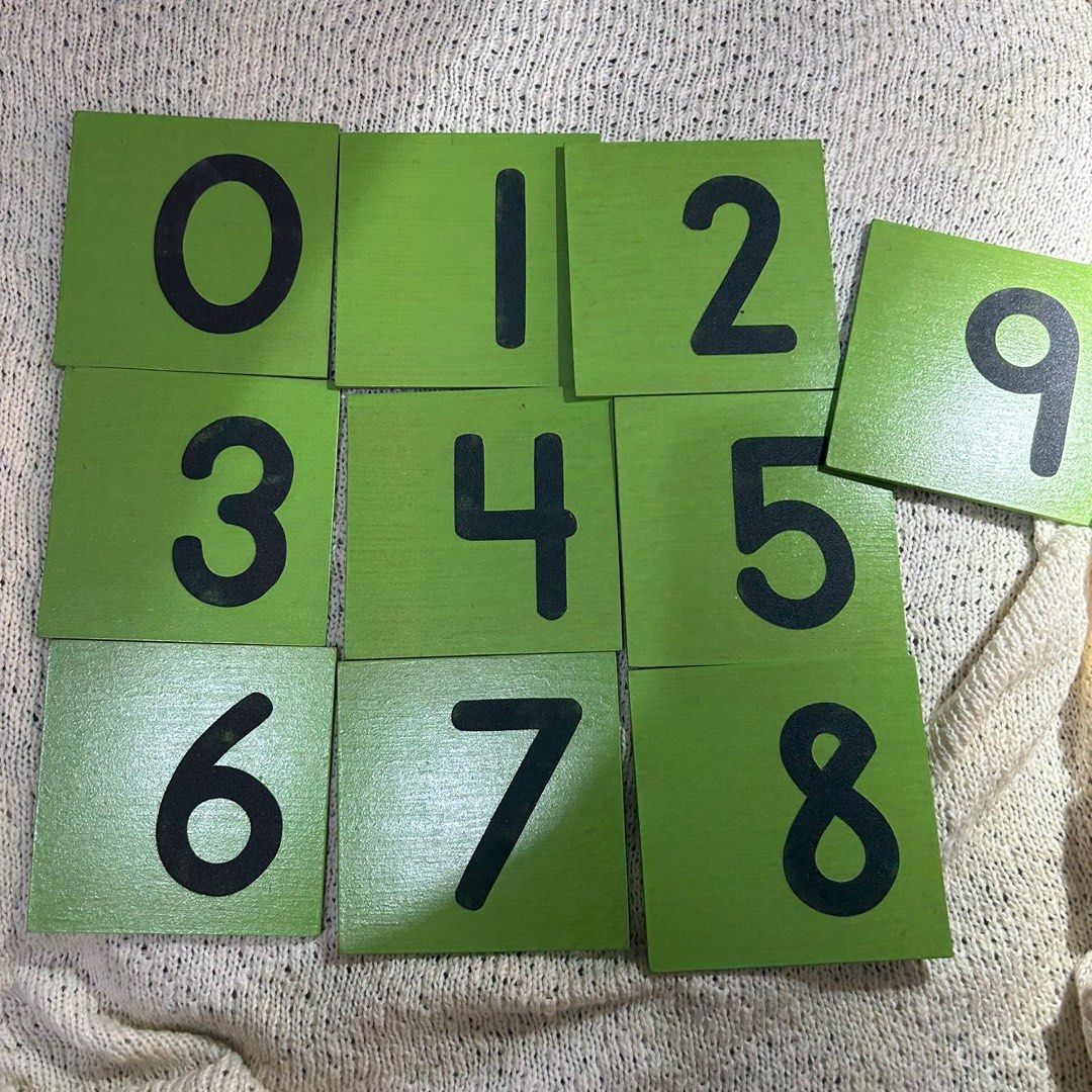 sandpaper number montessori, Bayi & Anak, Mainan & Baby Walker di Carousell