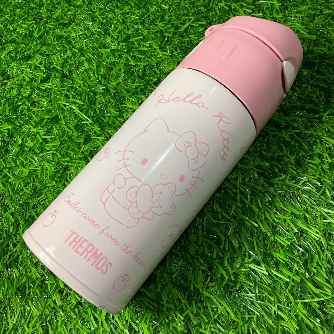 Sanrio Hello Kitty Thermos Pink Stainless Steel Water Bottle Cover with