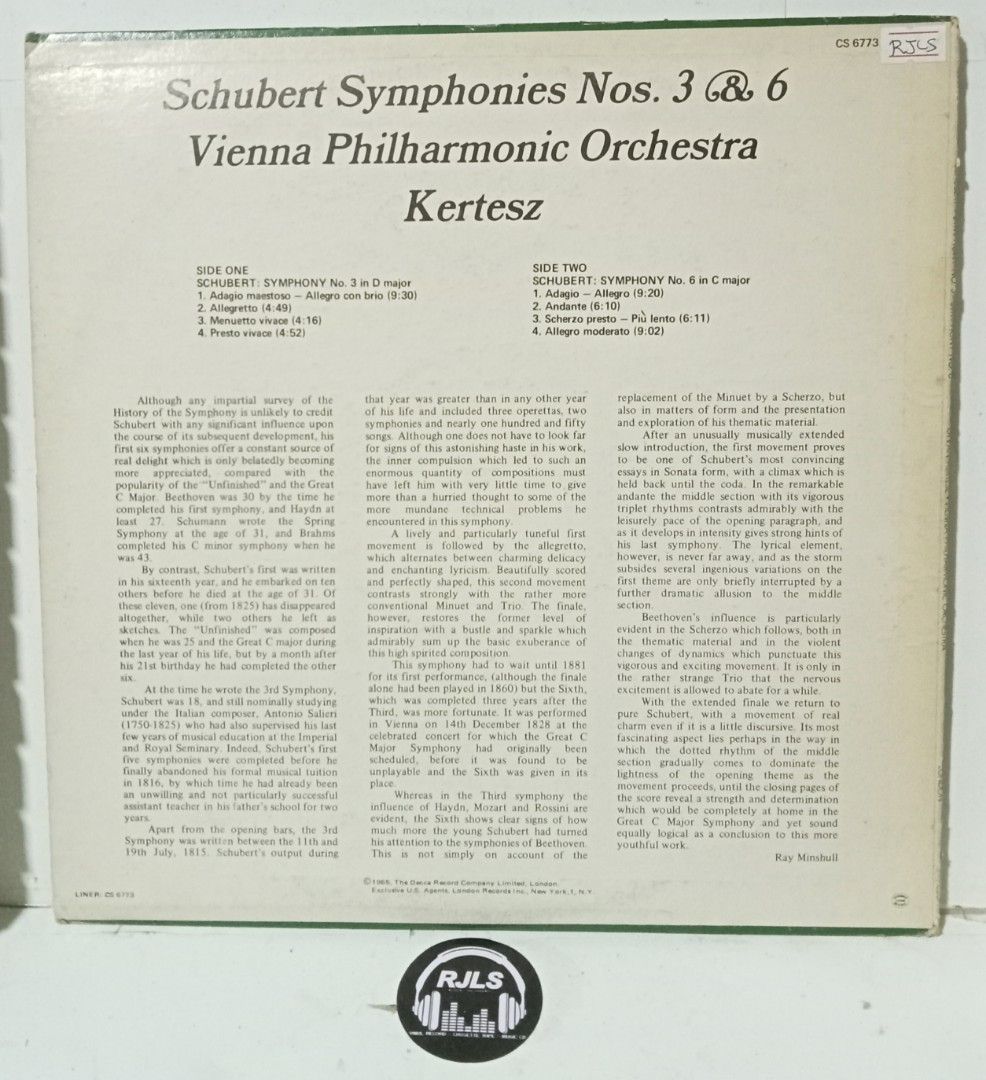 Schubert　Vinyls　No.　Media,　Toys,　6,　Symphony　Music　No　Hobbies　on　Carousell