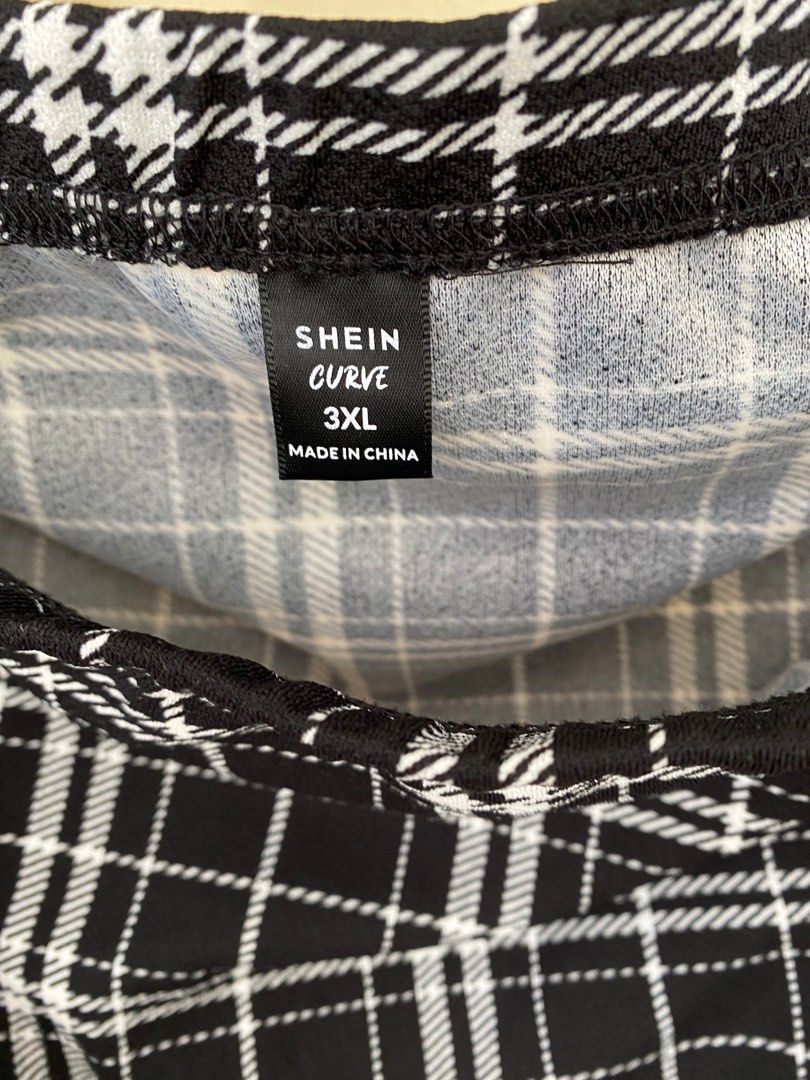 Black and white checkered skirt on sale 3xl