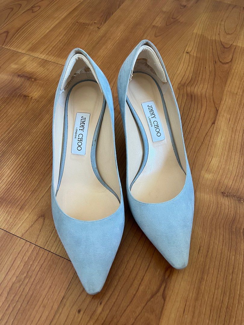 Baby blue jimmy choos shop