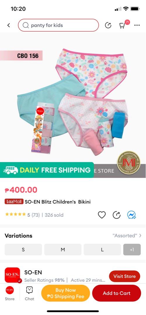 SO-EN Children's Underwear - Bikini Collection, Babies & Kids, Babies &  Kids Fashion on Carousell