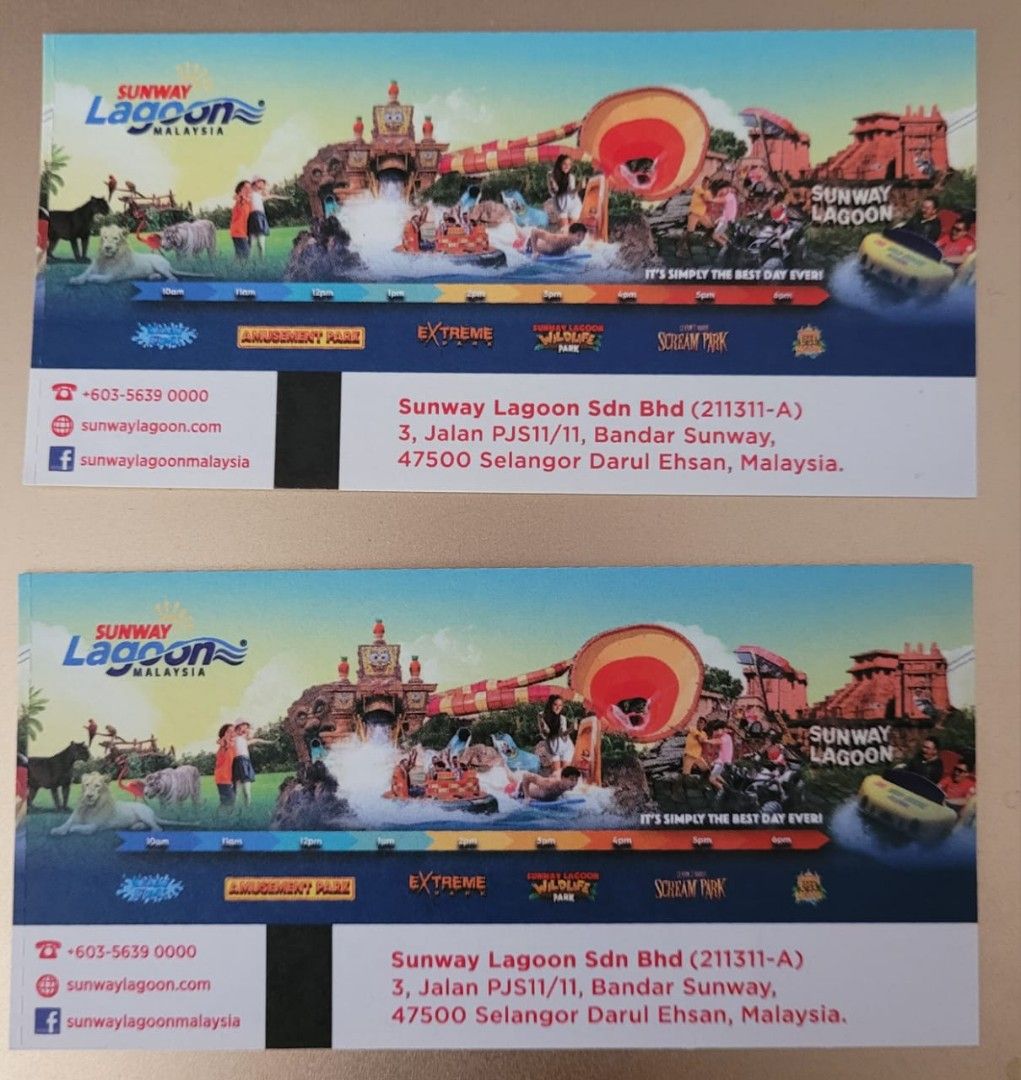 Sunway lagoon ticket, Tickets & Vouchers, Local Attractions and