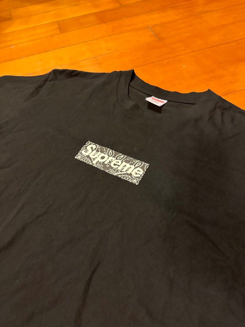 FCRB BANDANA BOX LOGO TEE 黒L-