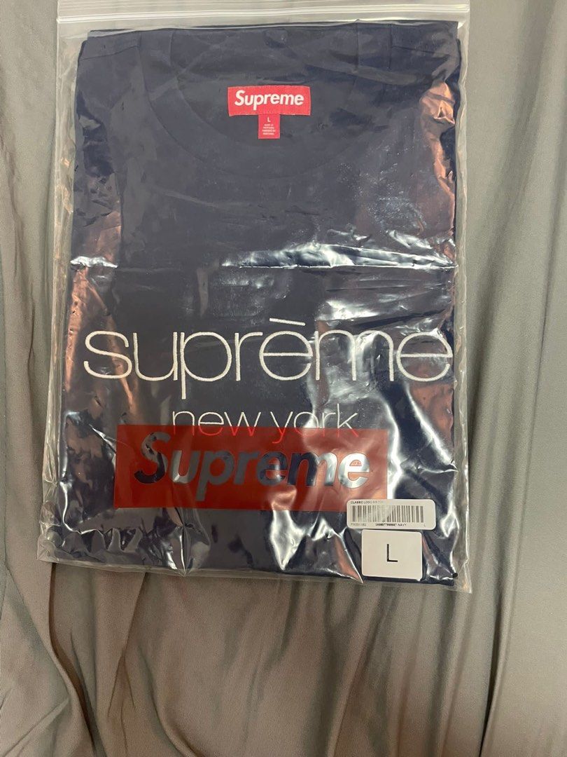 supreme classic logo tee, 名牌, 服裝- Carousell