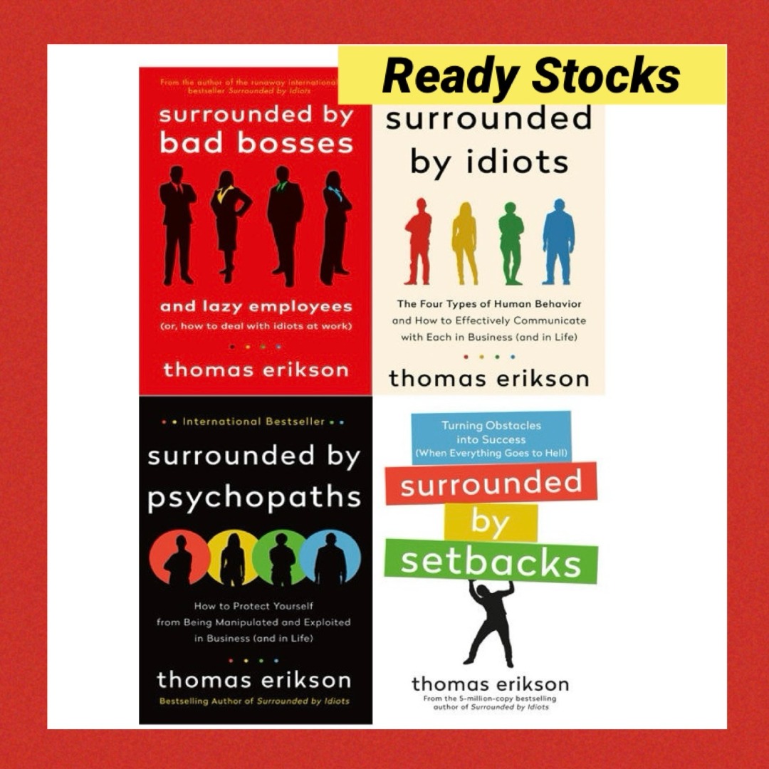 Thomas Erikson 4 Books Collection Set Surrounded by Setbacks, Psychopaths, Idiots