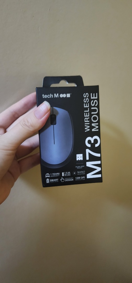 tech M M73 Black Wireless Mouse, Computers & Tech, Parts & Accessories ...