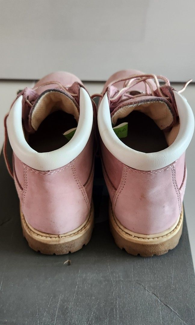 Pink nellie timberland boots hot sale