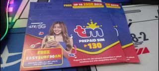 TM PAWER SIM with Up to 29GB data & UNLI All Net Calls & Texts for 7Days