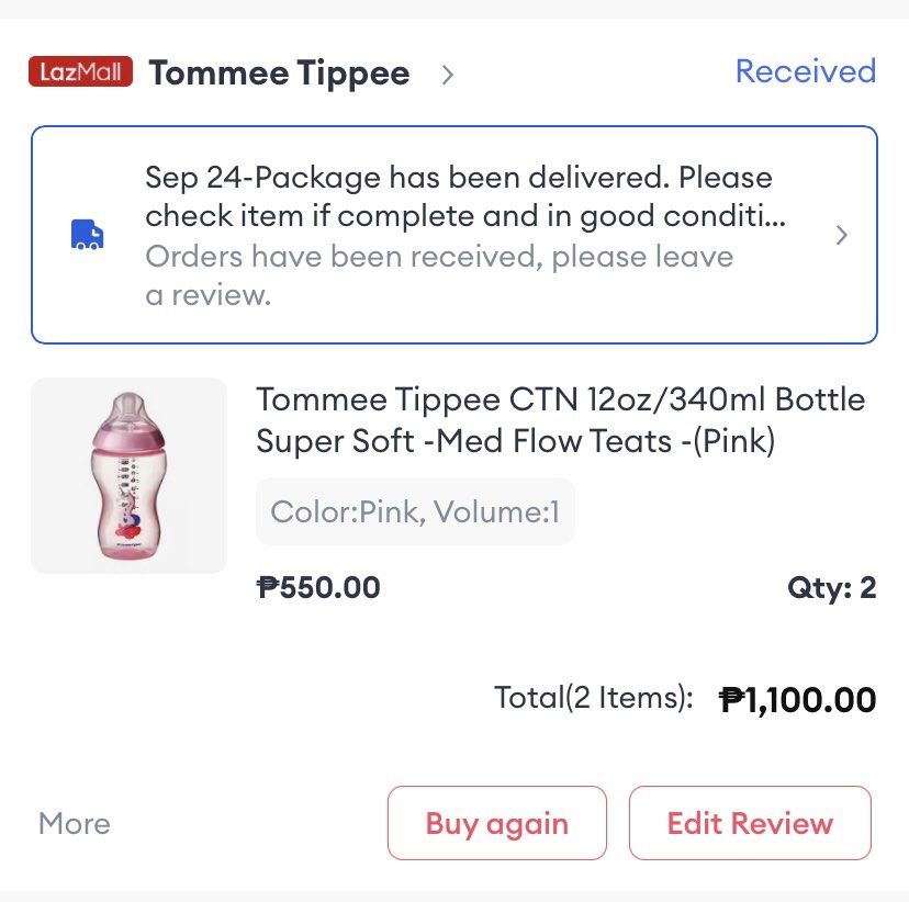 Tommee tippee lazada clearance