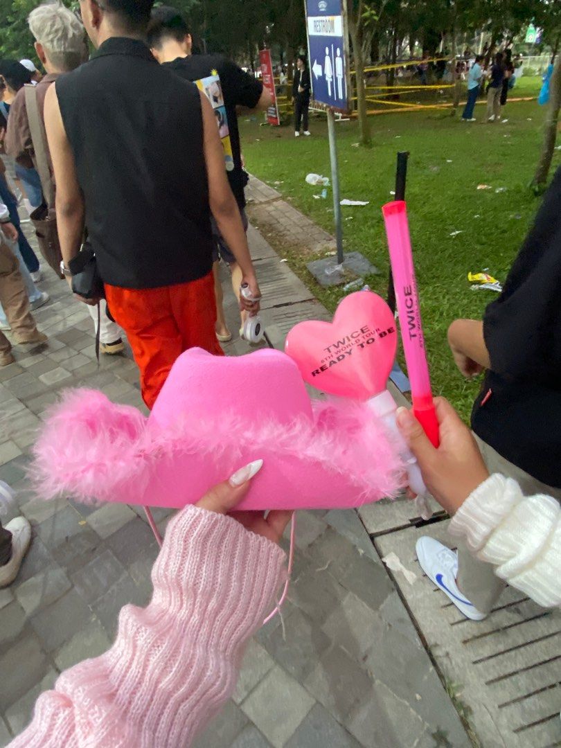 Twice Hat and lightstick, Women's Fashion, Watches & Accessories, Hats