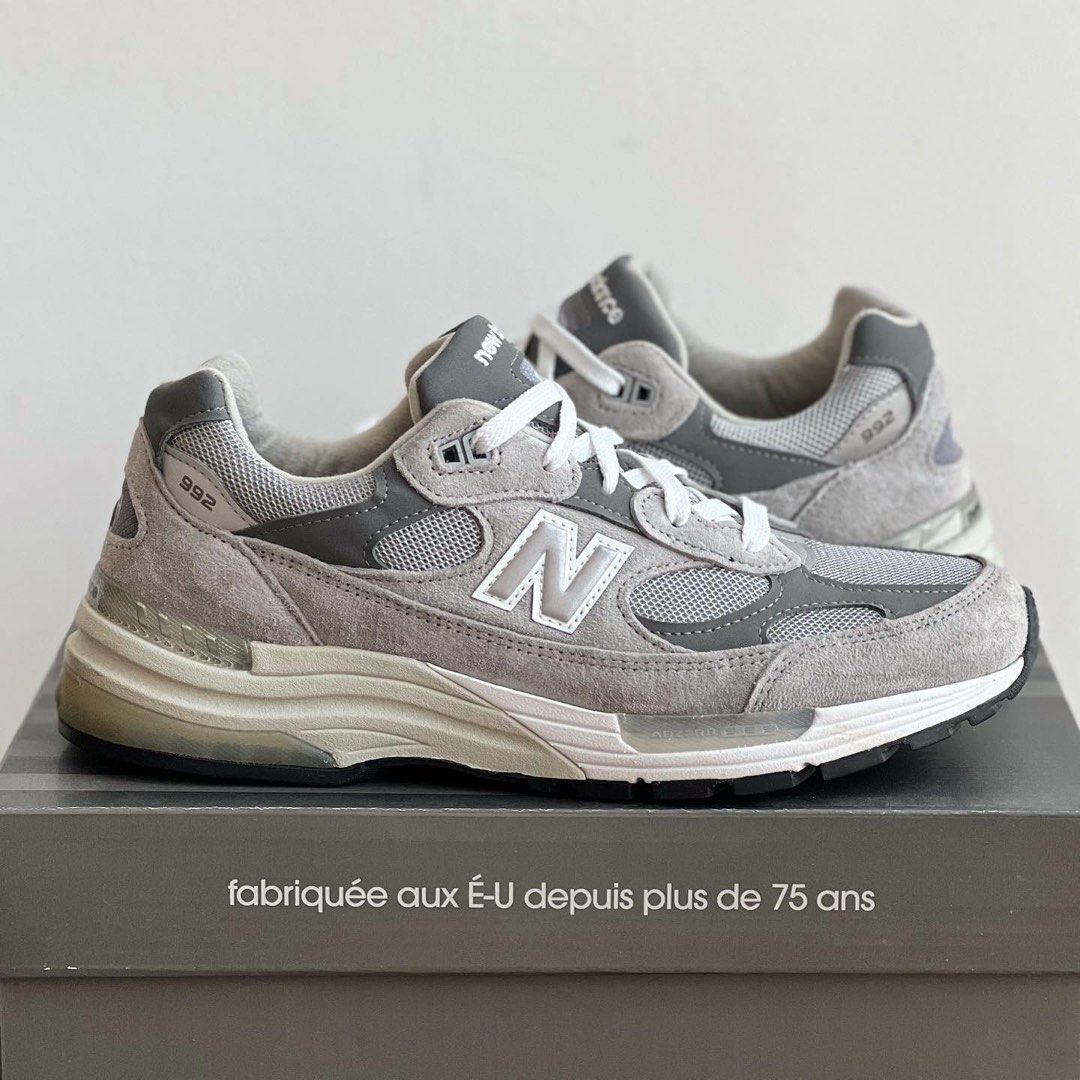 UK8.5 New Balance 992 Made in USA Grey M992GR Men s Fashion