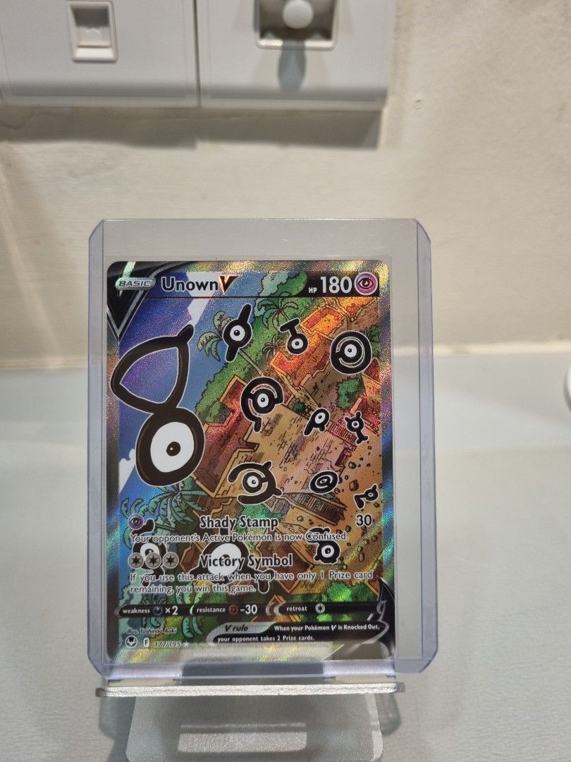 Mavin  Pokémon TCG Unown V Silver Tempest 177/195 Alternate Art Ultra Rare