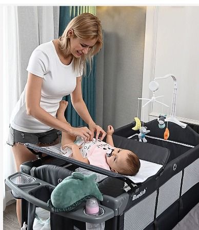 Double travel cot sales