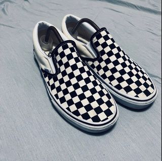 Vans 棋盤格 懶人鞋 us10
