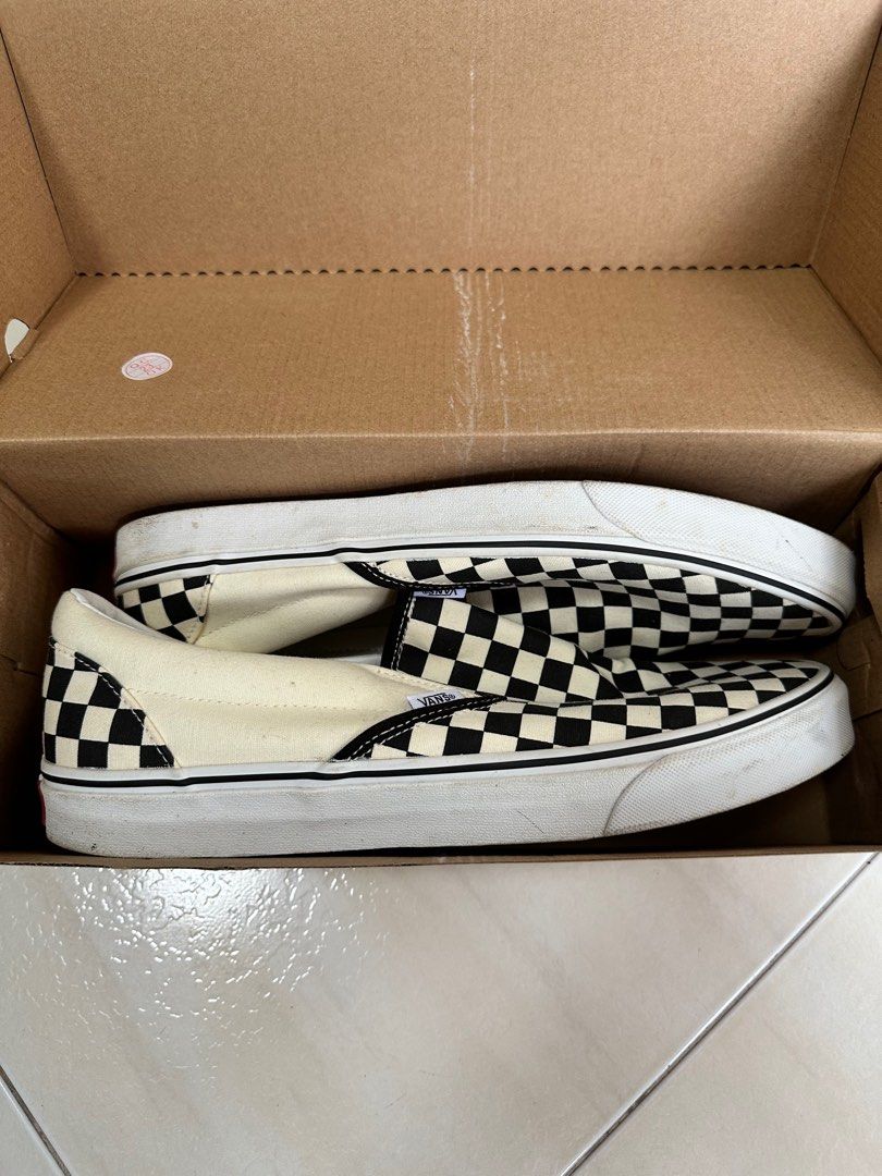 Checker slip on sale on shoes