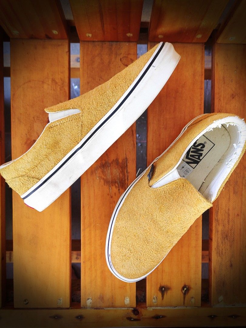 Hairy suede classic store slip on vans