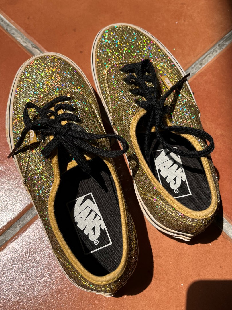 Gold 2025 sparkly vans