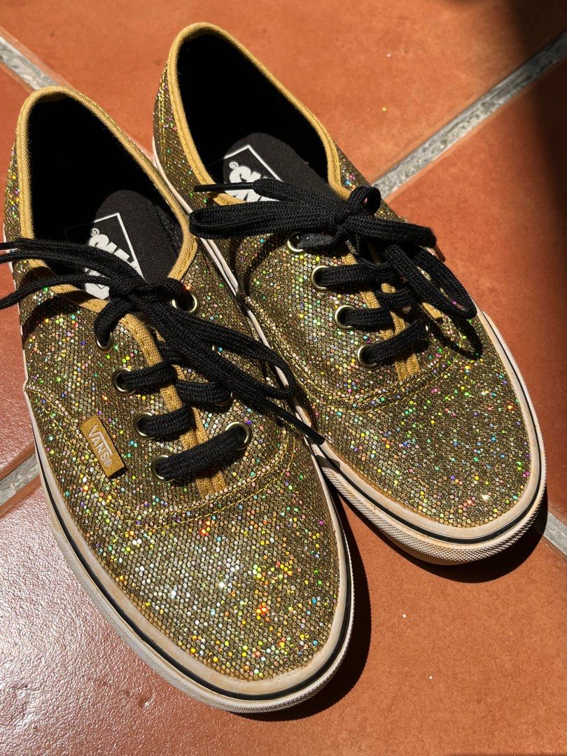 Gold new arrivals vans shoes
