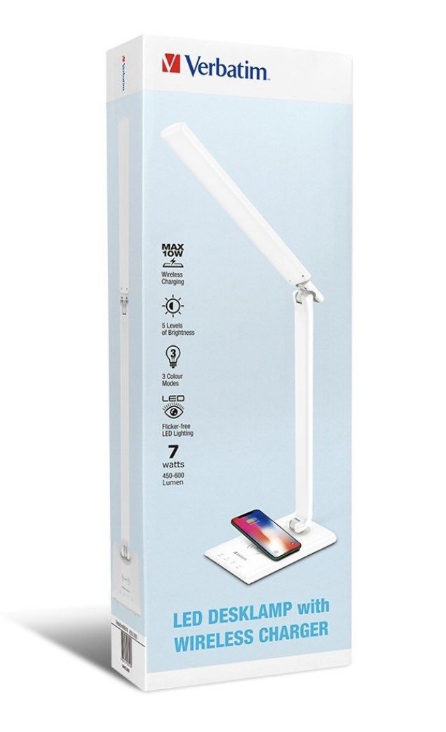 Verbatim led desk lamp with hotsell wireless charging 10w