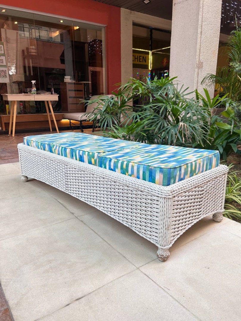 Rattan online bench vintage