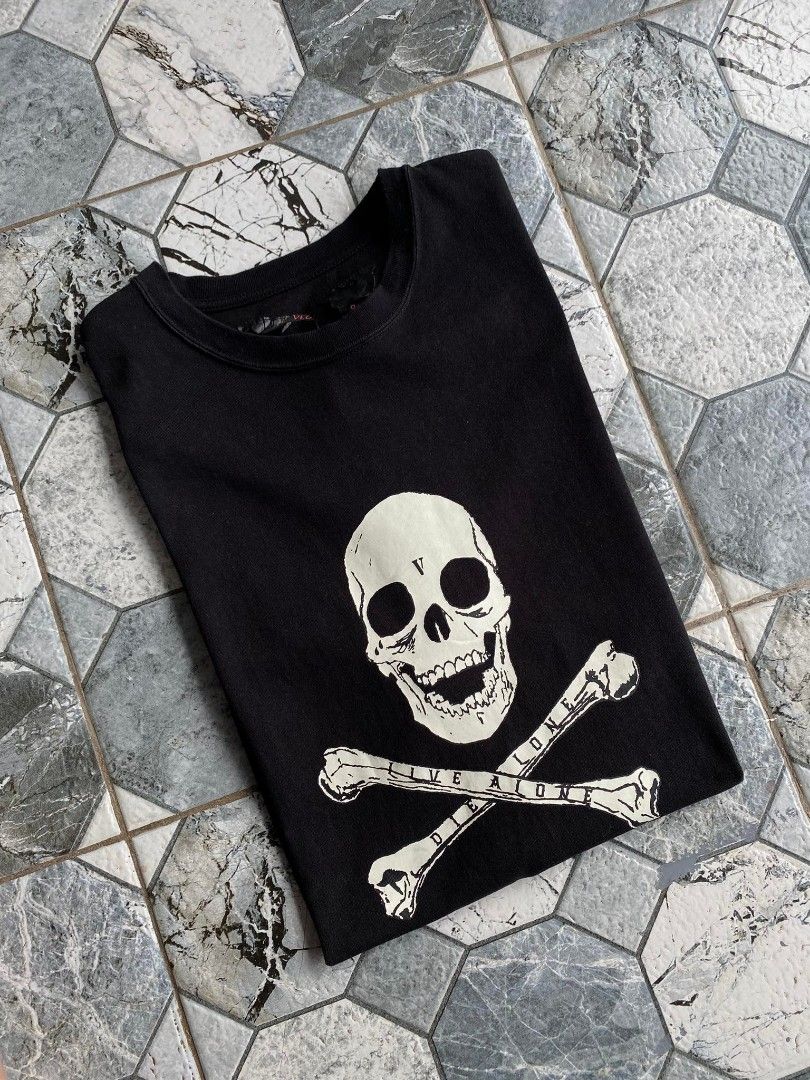 Vlone skull tee Men s Fashion Tops Sets Tshirts Polo Shirts