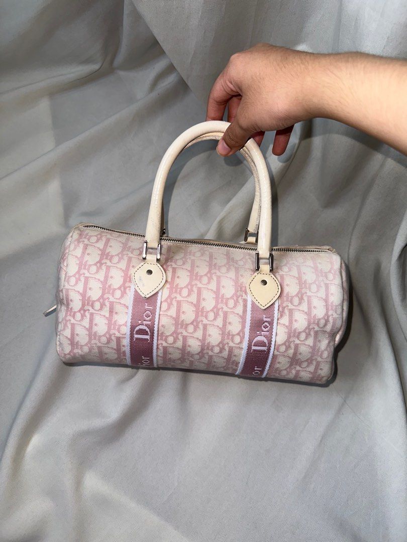 Y2K Authentic Christian Dior Vintage Pink Girly Monogram Diorissimo Boston  Bag, Luxury, Bags & Wallets on Carousell
