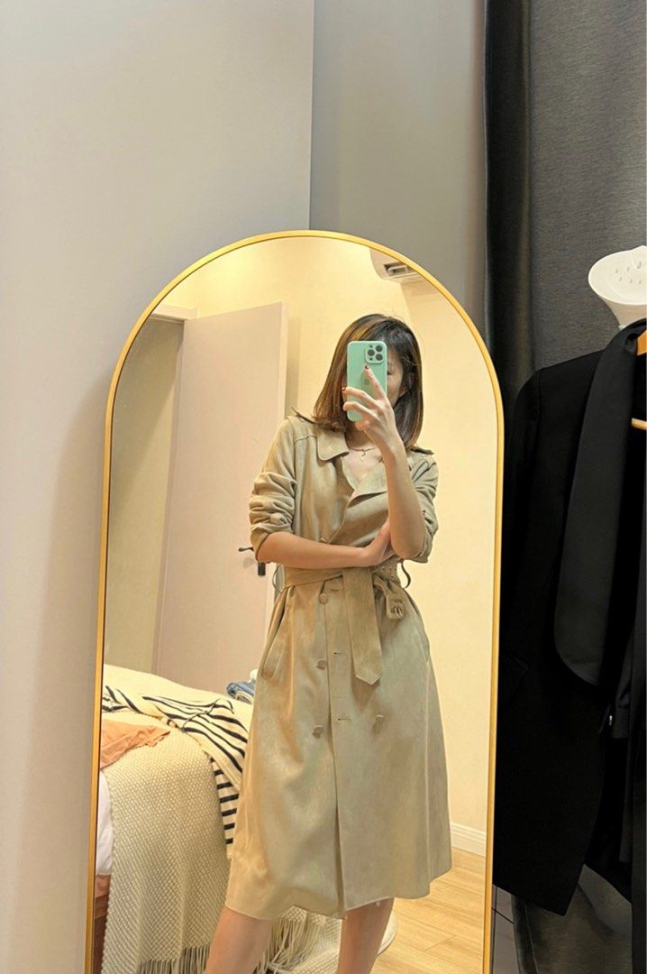 Yellow trench coat store zara