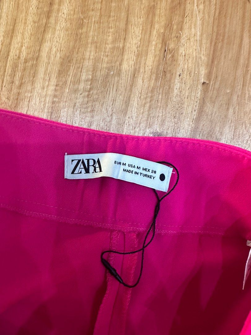 Zara Hot Pink Pants, Women's Fashion, Bottoms, Other Bottoms on Carousell