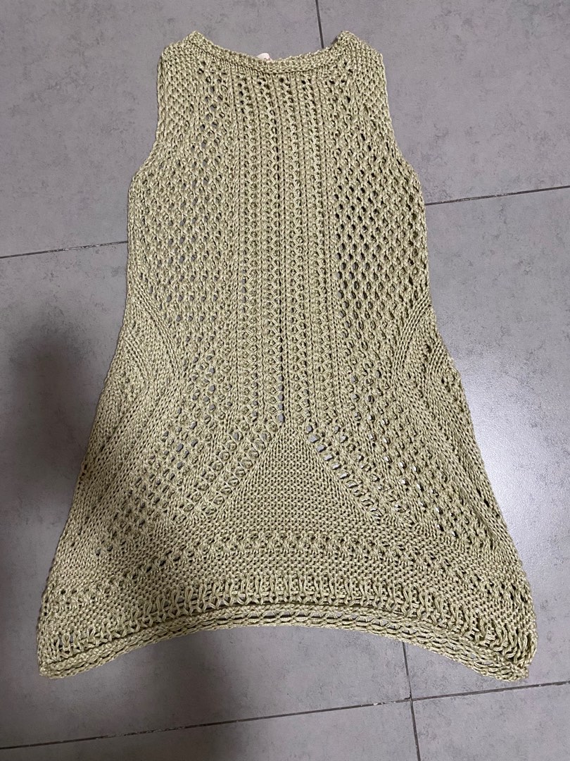 Zara Knit Crochet Dress, Women's Fashion, Dresses & Sets, Dresses on