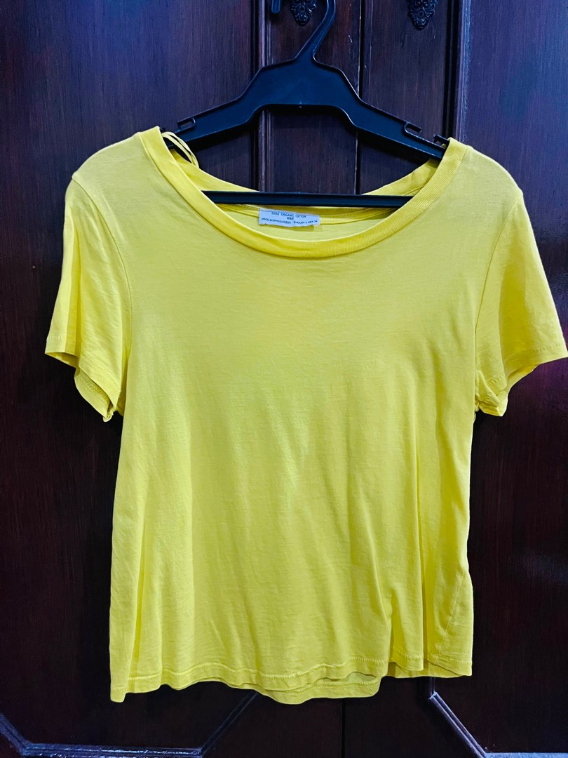 Neon yellow top hotsell zara