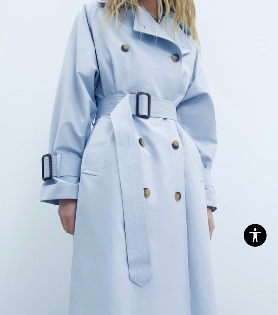 Zara white trench coat on sale