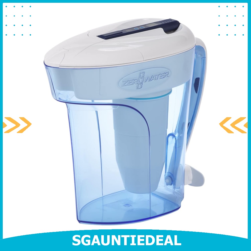 ZeroWater 12Cup ReadyPour Water Filter Pitcher NSF Certified 0 TDS