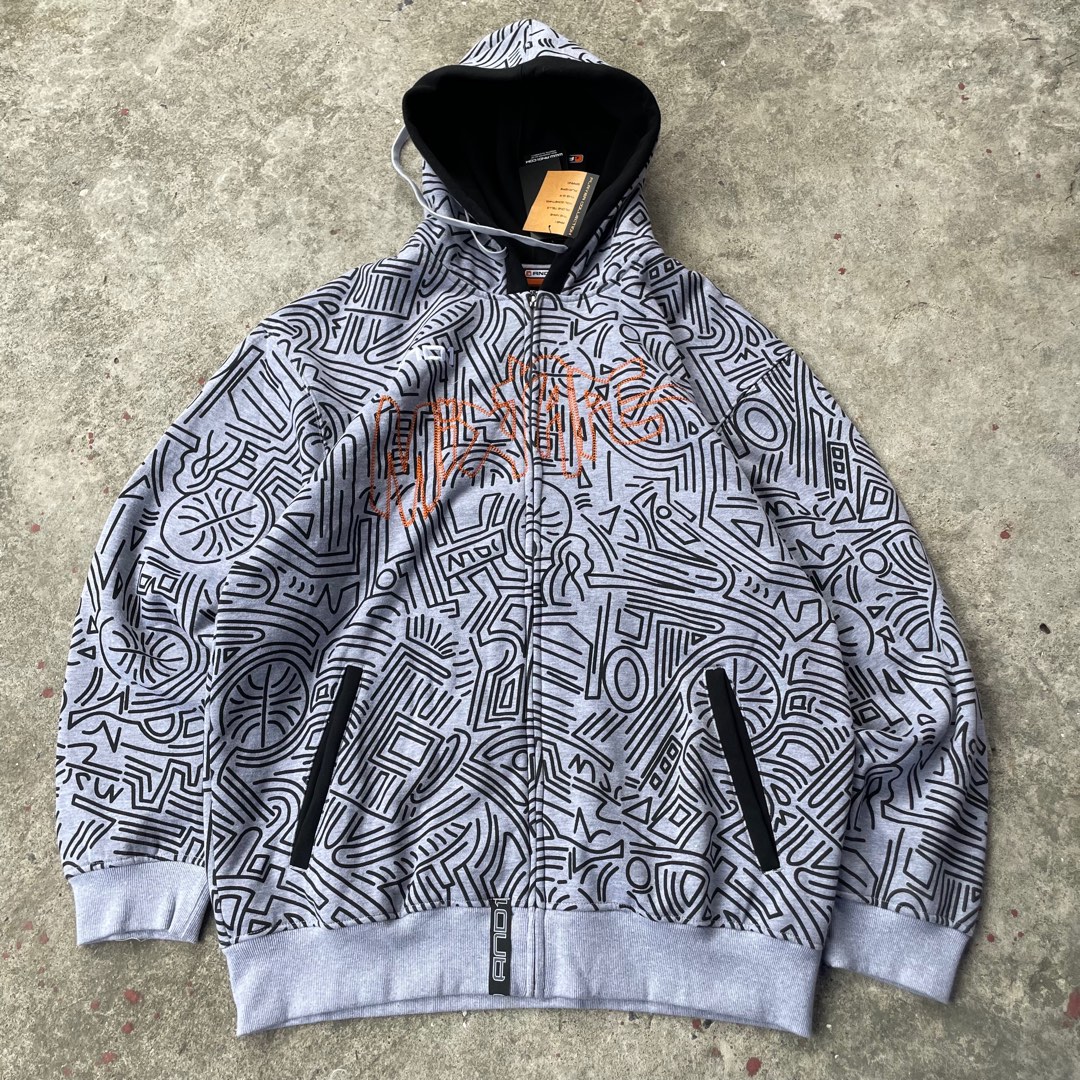 00’s And1 Mixtape Hot Sauce AOP Zip, Men's Fashion, Coats, Jackets and