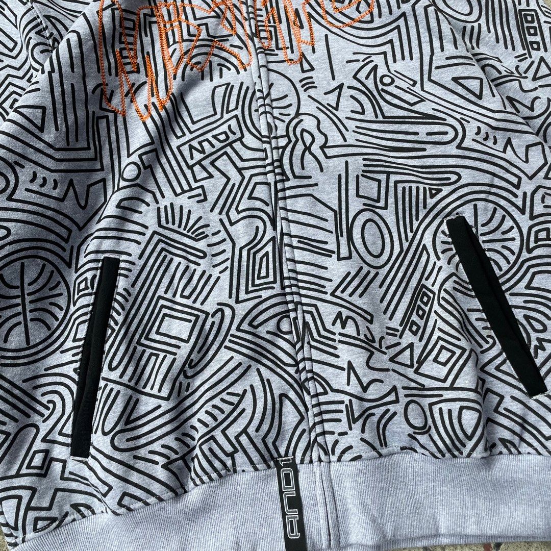 00’s And1 Mixtape Hot Sauce AOP Zip, Men's Fashion, Coats, Jackets and