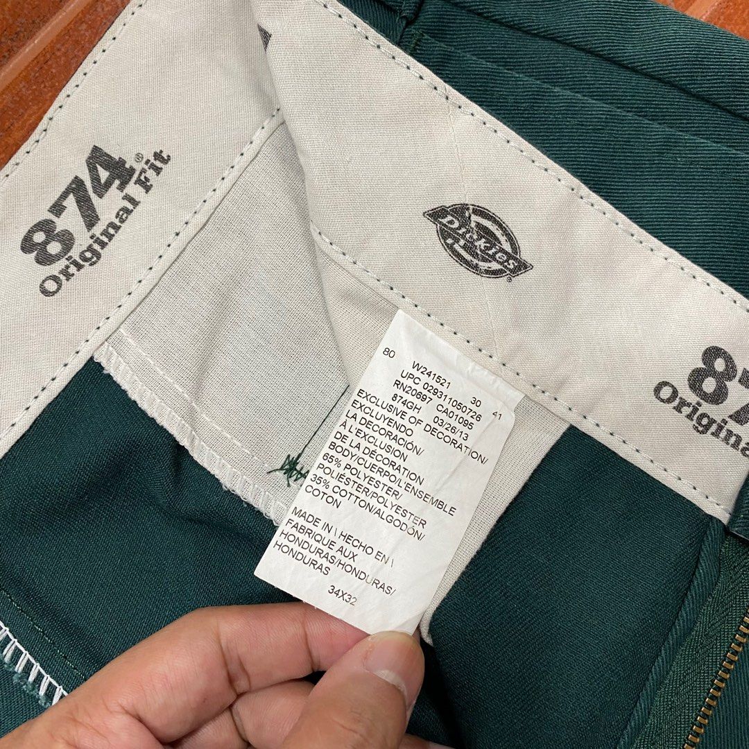 874 Hunter Green Dickies Workwear Pants, Men's Fashion, Bottoms, Jeans on  Carousell
